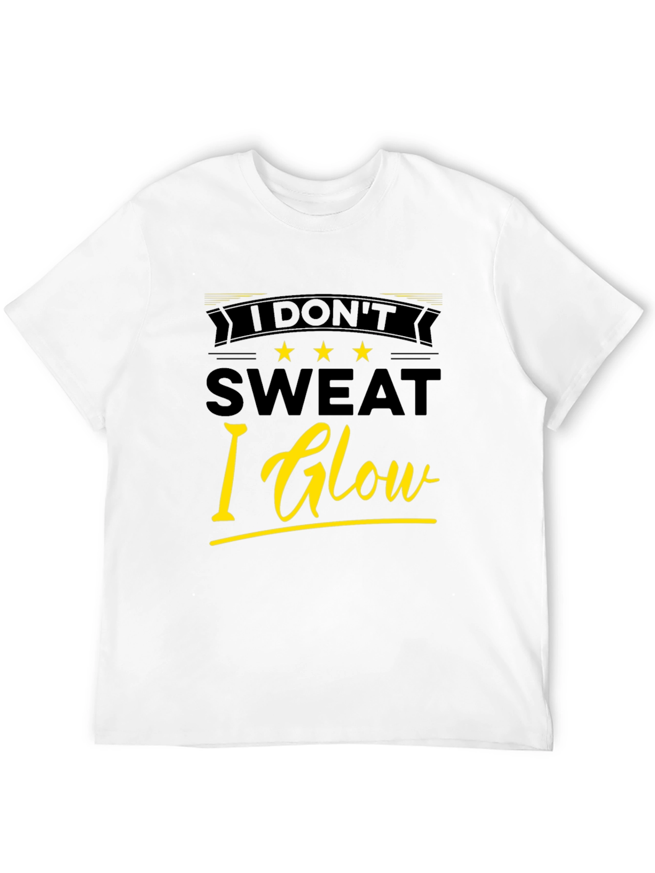 Black I Don't Sweat I Glow Black T-Shirt view 12