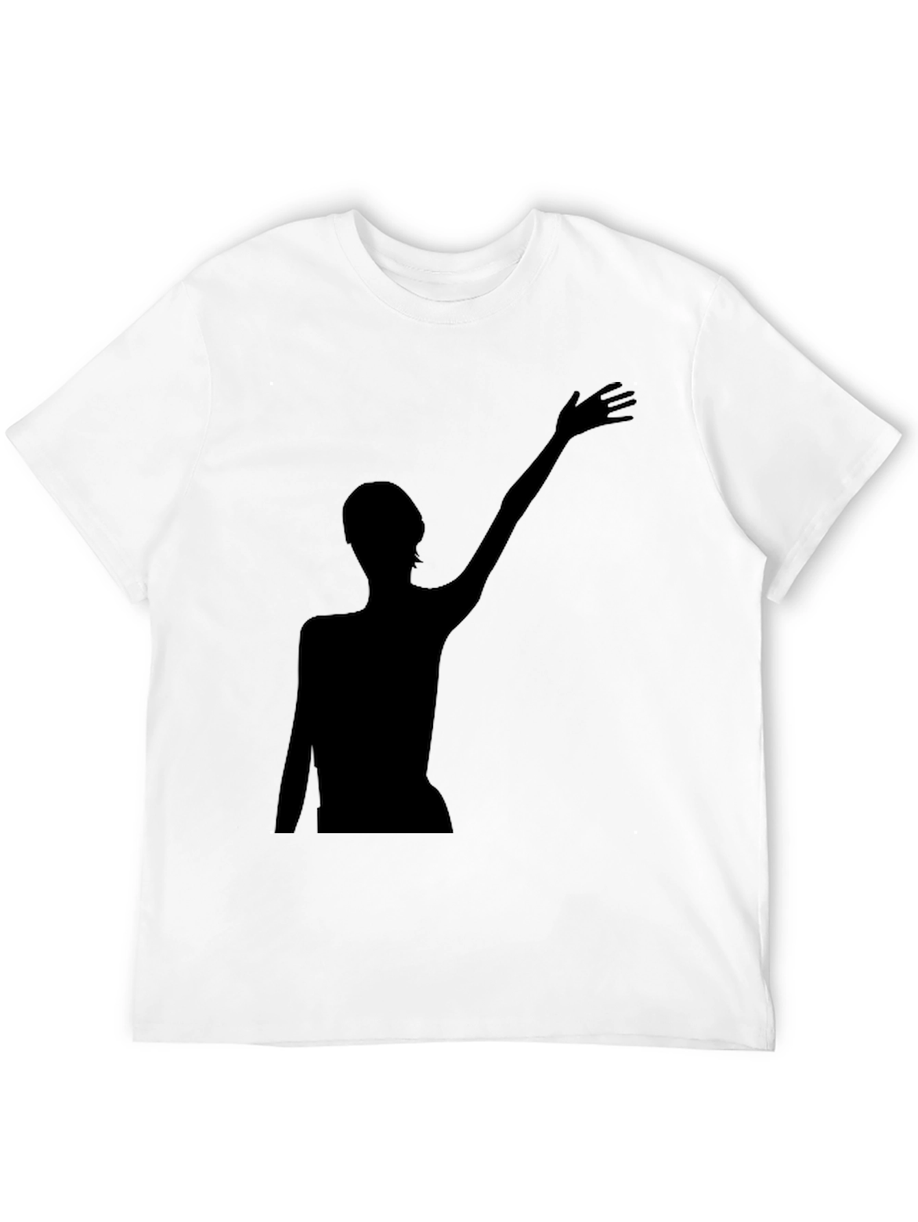 Black Silhouette Graphic Tee - Modern Black T-Shirt view 12