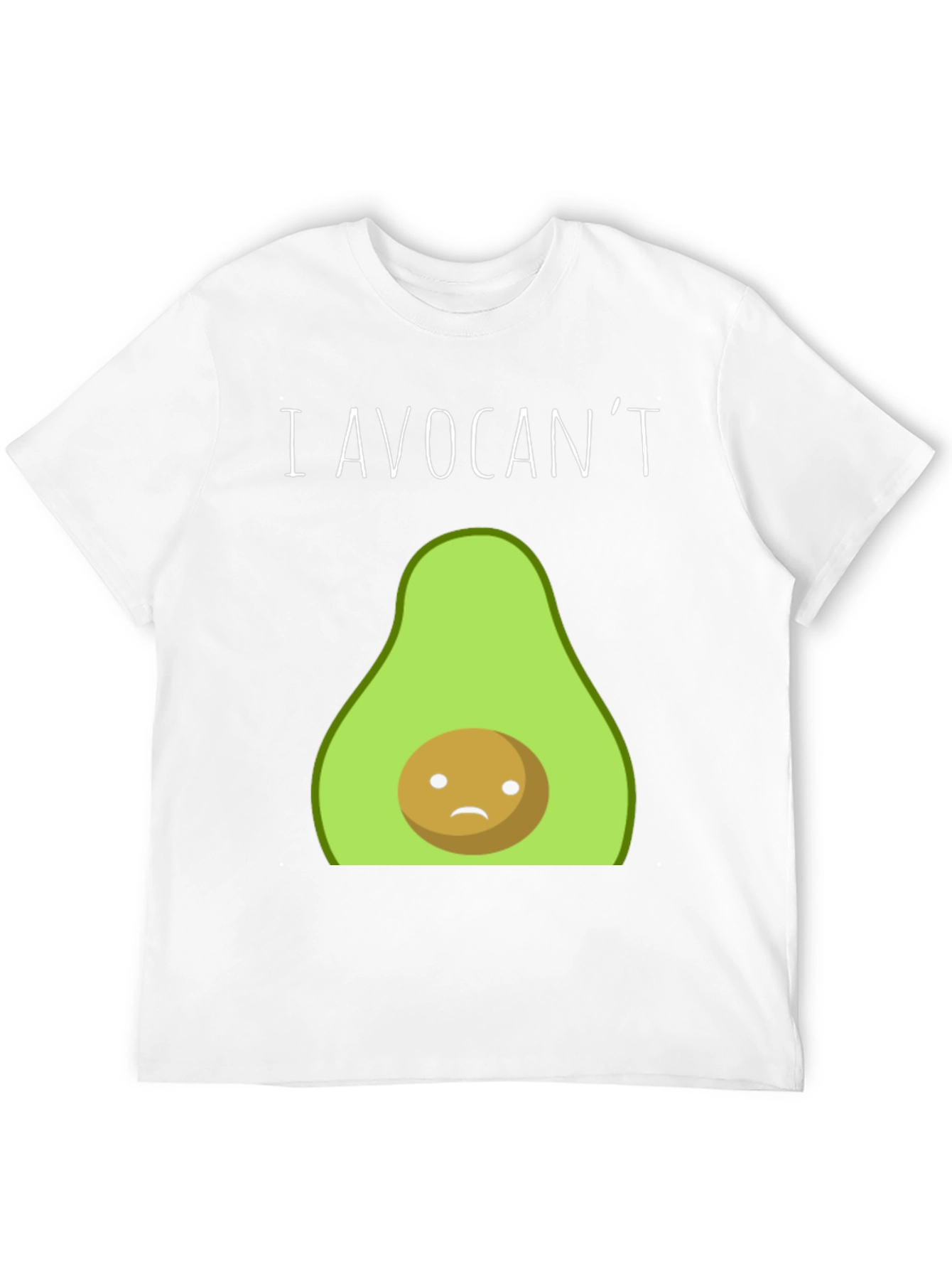 Black I Avocan't T-Shirt - Funny Avocado Graphic Tee view 12