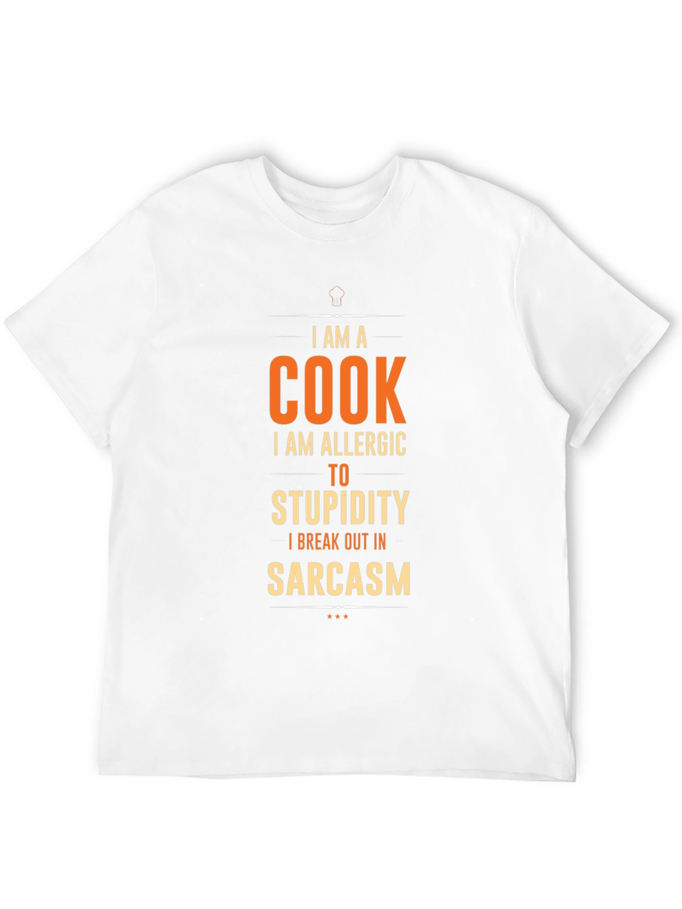 Black Funny Cook T-Shirt - Allergic to Stupidity Sarcasm Chef Tee view 12