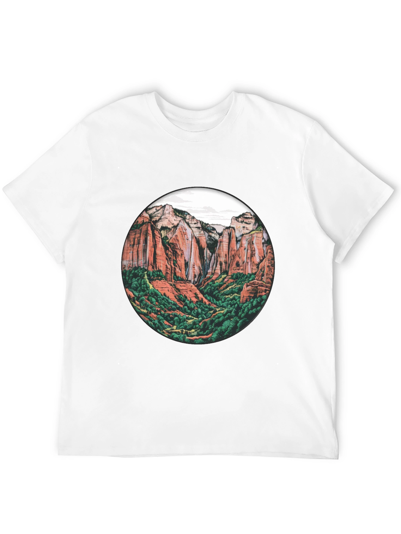 Black Zion National Park Graphic Tee - Black Crew Neck T-Shirt view 12