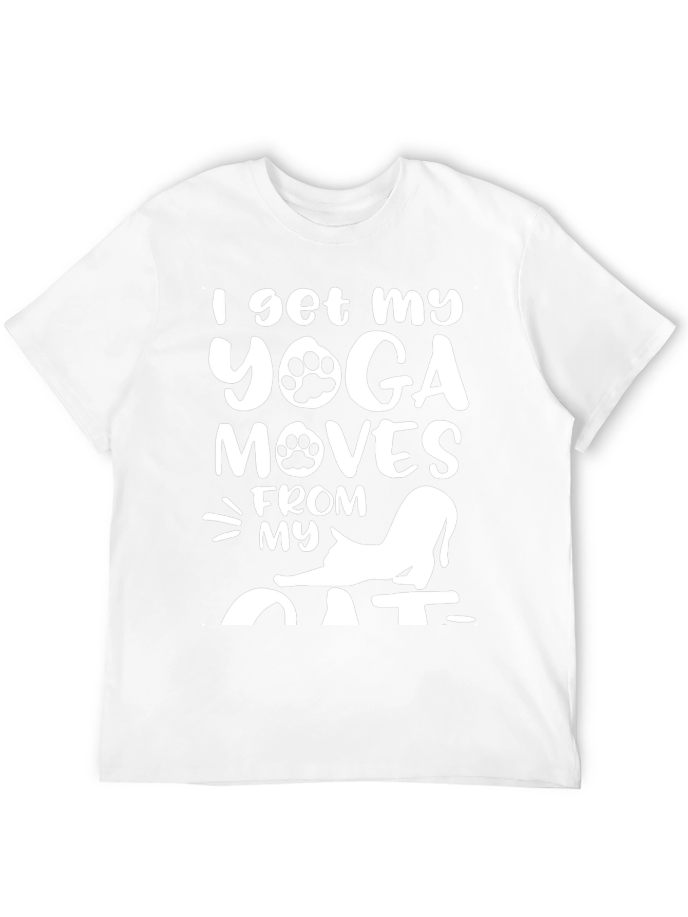 Black Yoga Moves Cat Graphic Tee - Black view 12