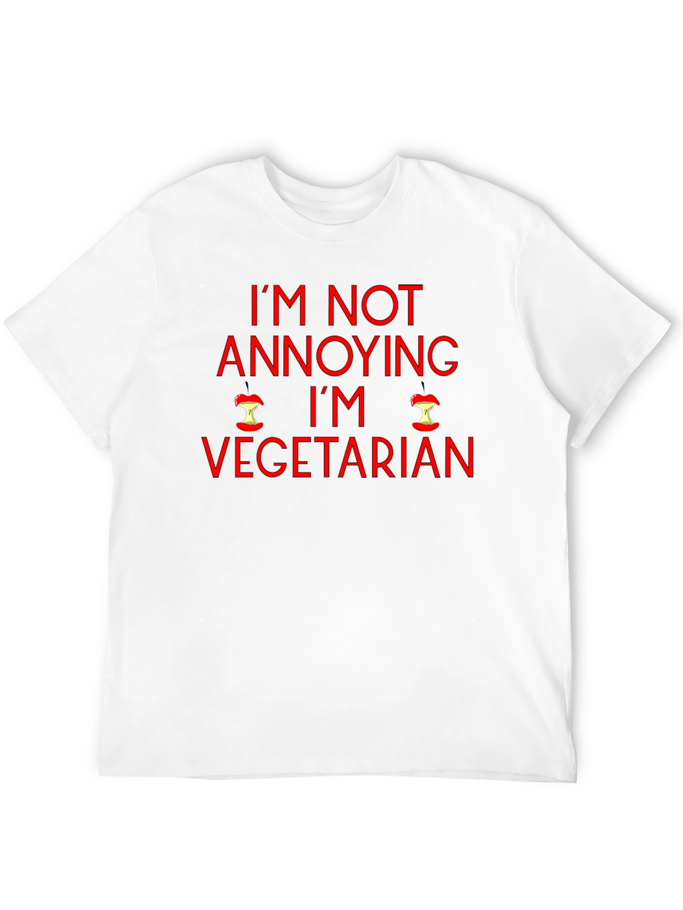 Black I'm Not Annoying I'm Vegetarian Graphic T-Shirt view 12