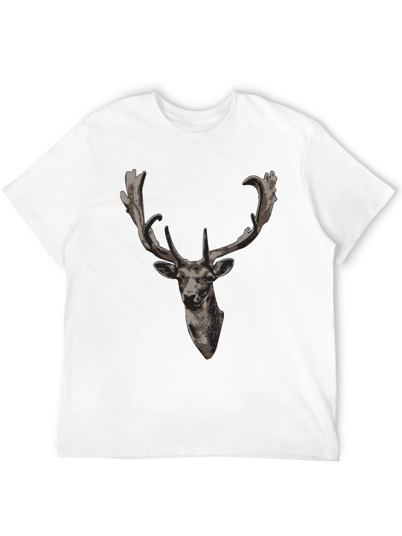 Black Deer Head Graphic Black T-Shirt view 12