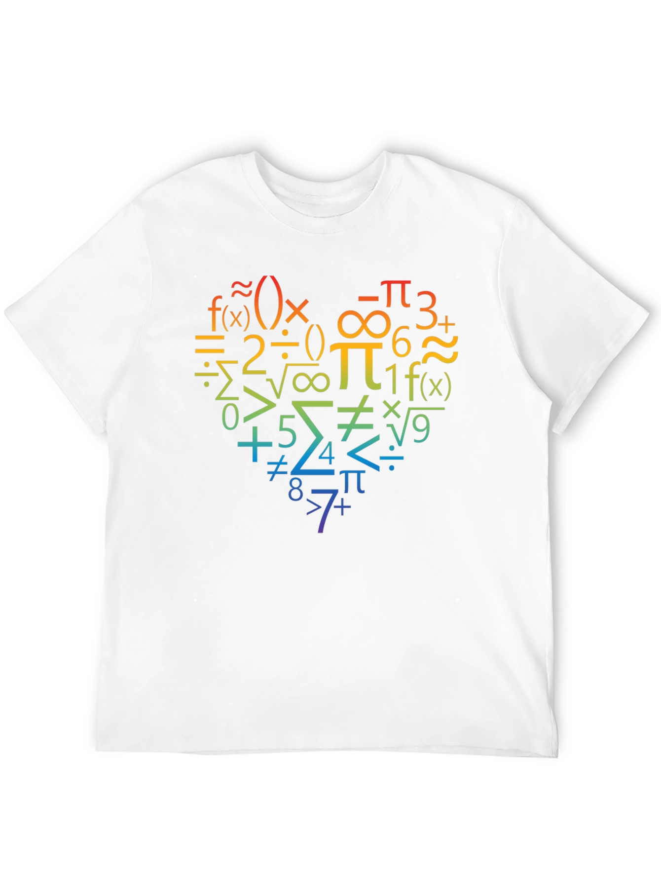 Black Math Heart T-Shirt - Perfect for Math Lovers view 12