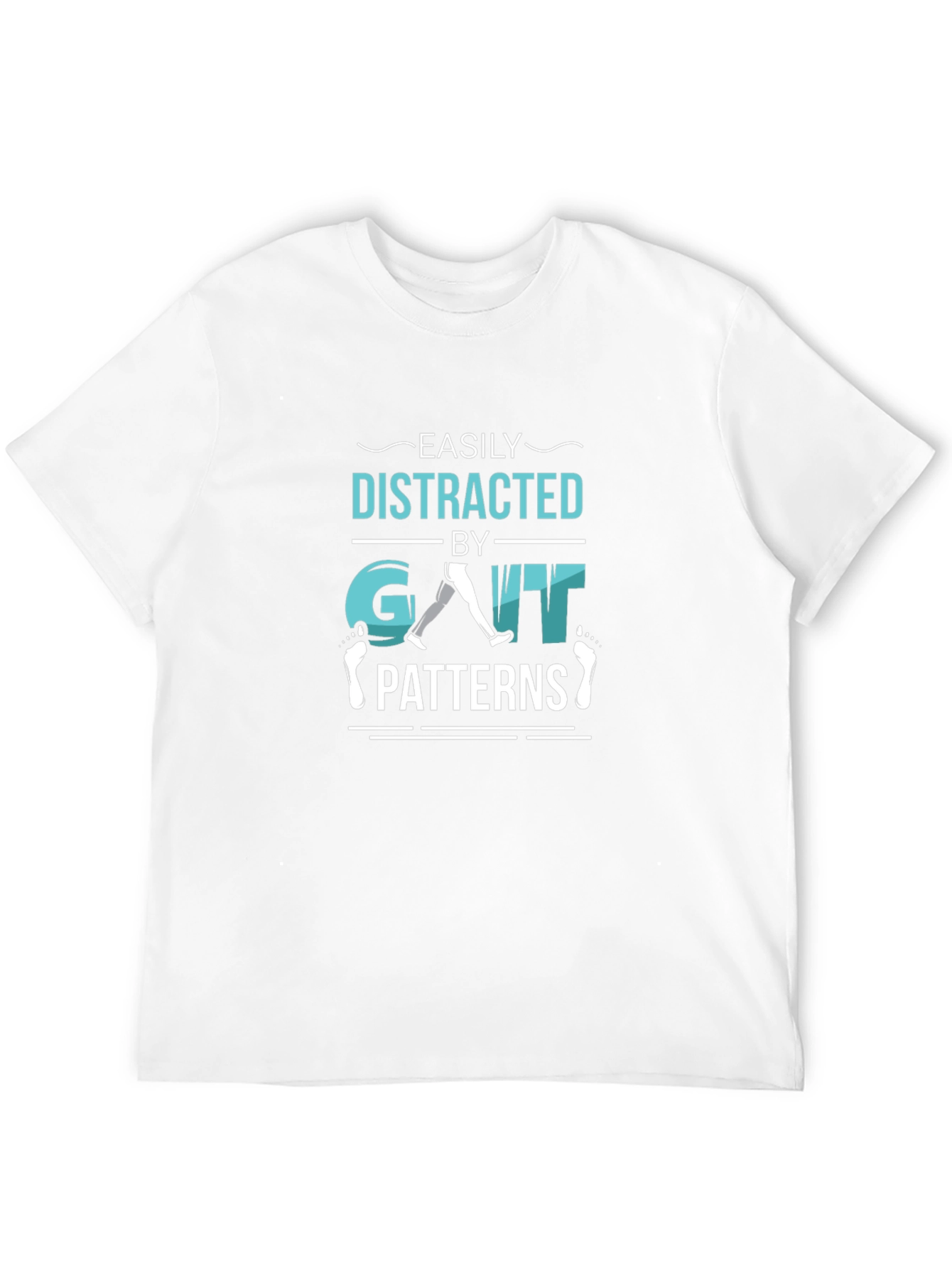 Black Easily Distracted by Gait Patterns Tee view 12