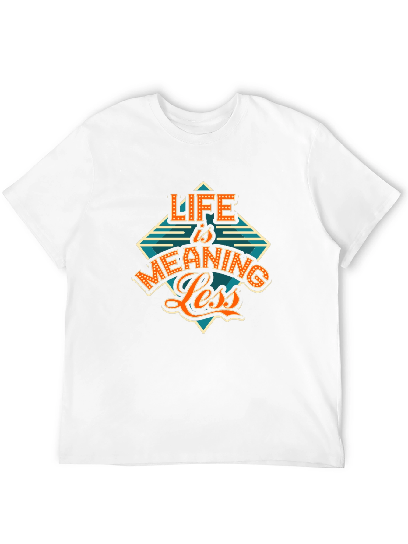 Black Life Is Meaningless Graphic Tee - Black Unisex T-Shirt view 12