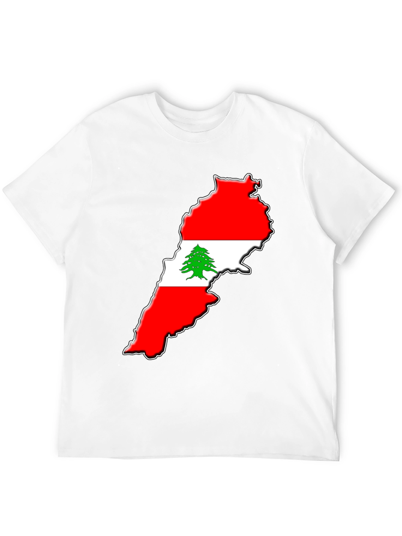 Black Lebanon Flag T-Shirt - National Pride Tee view 12
