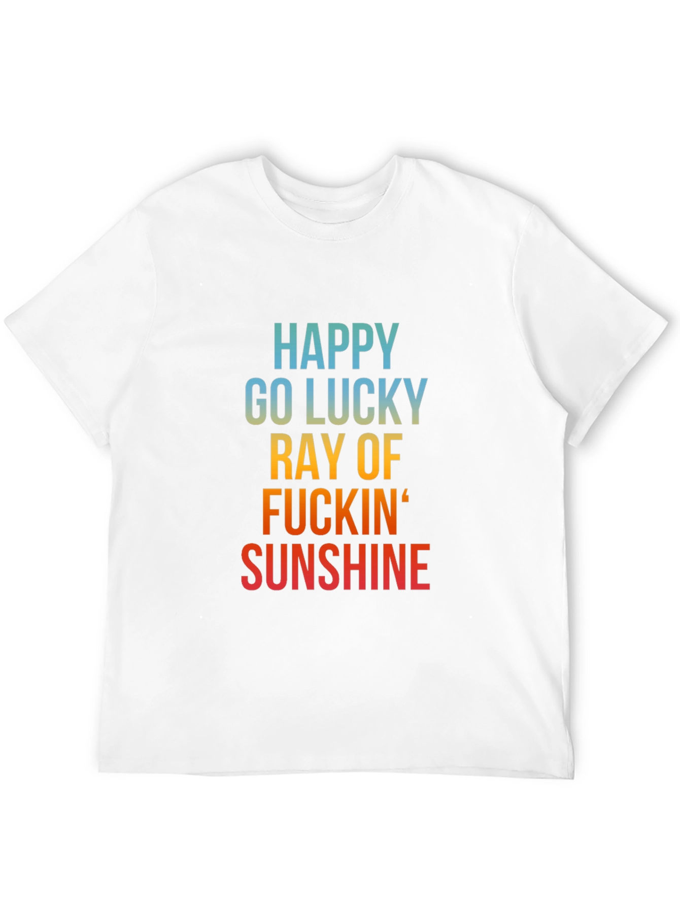 Black Happy Go Lucky Sunshine Graphic Tee - Black Cotton Casual view 12