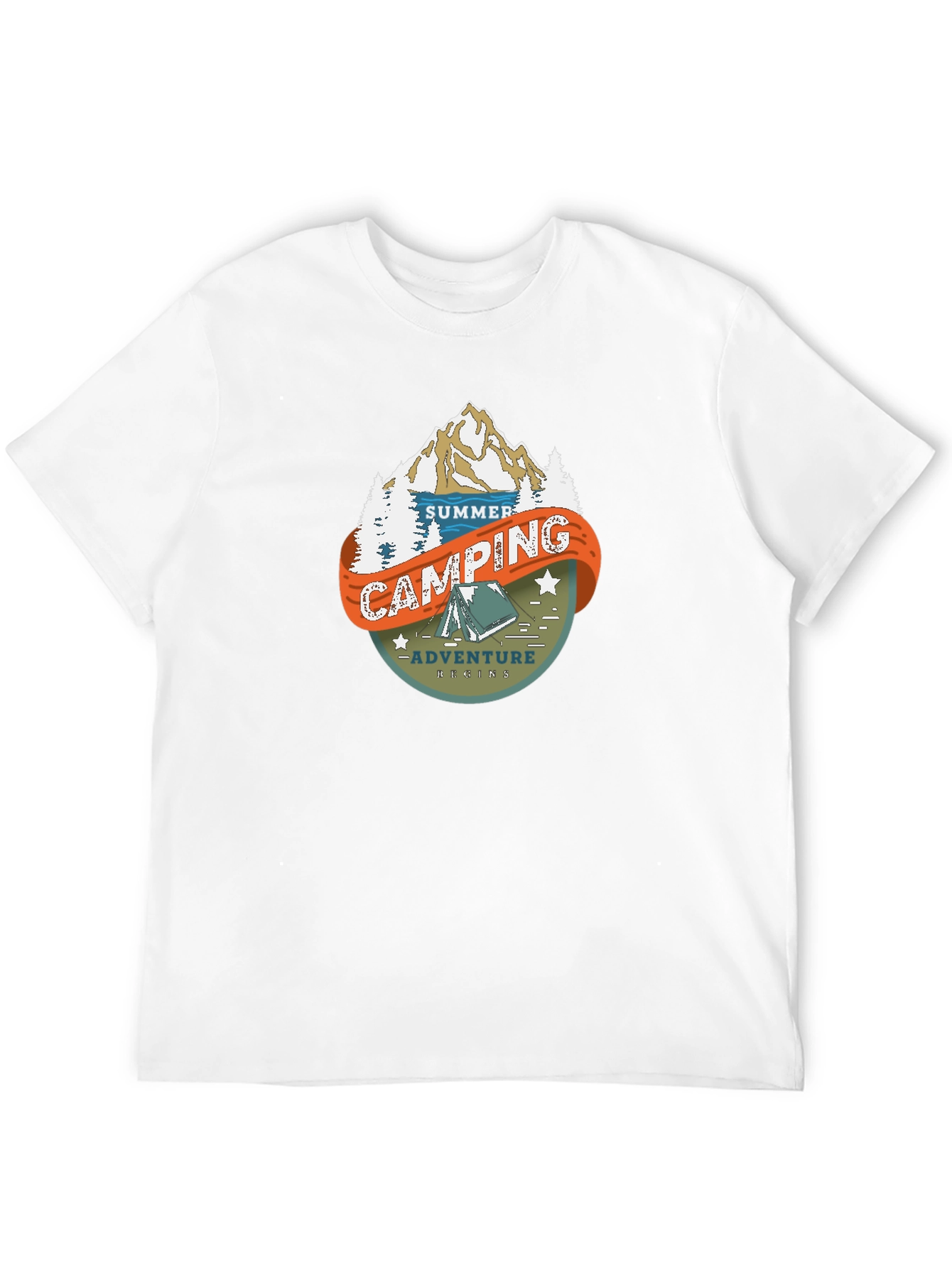 Black Summer Camping Adventure T-Shirt view 12