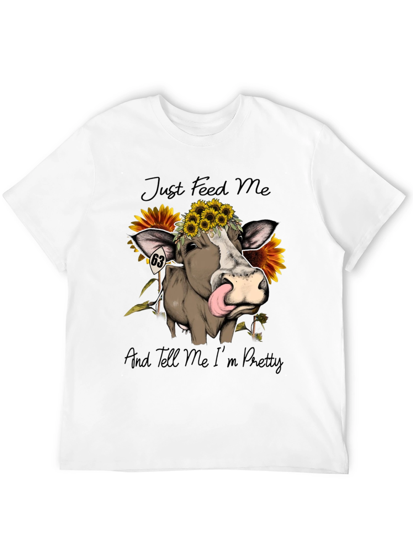 Black Cow & Sunflower Graphic Tee - Just Feed Me! view 12
