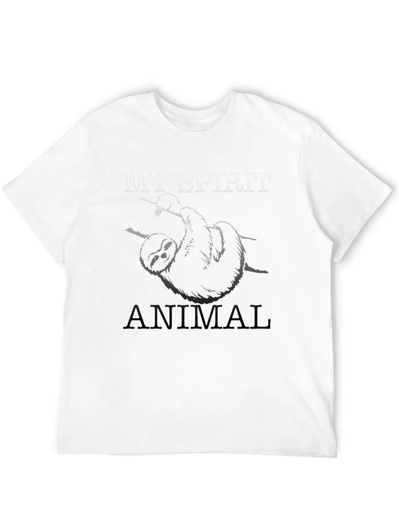 Black My Spirit Animal Sloth Graphic T-Shirt view 12