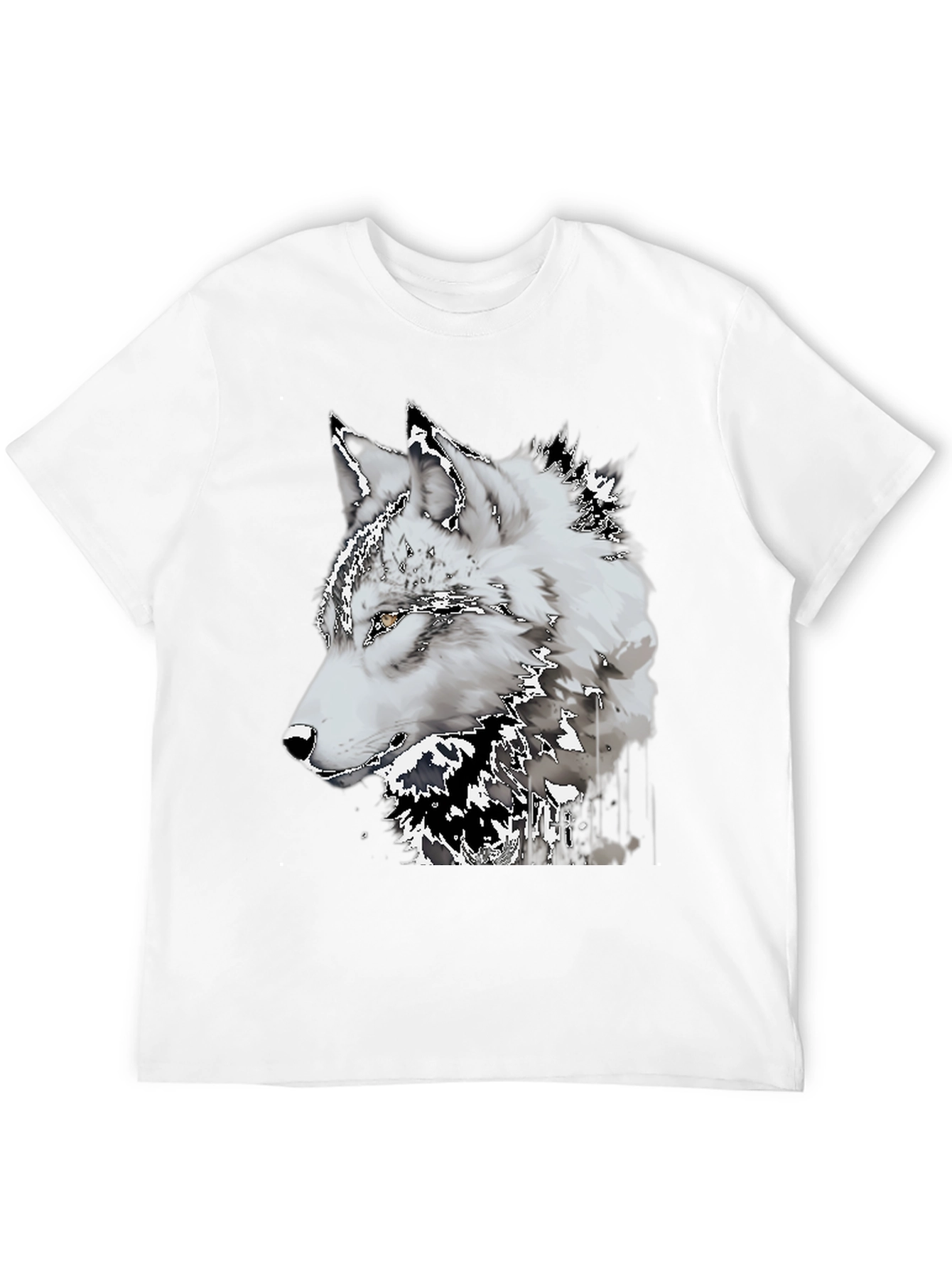 Black Wolf Graphic Tee - Black Short Sleeve Shirt view 12