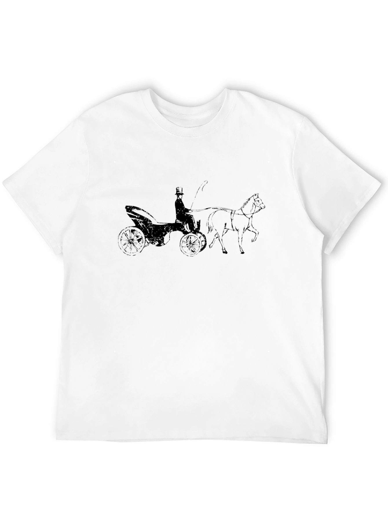 Black Classic Horse & Carriage Graphic Tee - Black view 12