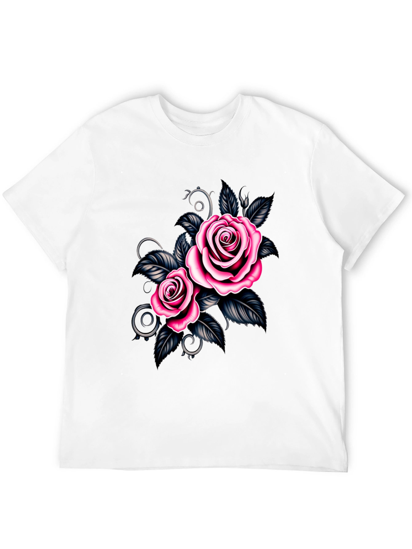 Black Rose Graphic Black T-Shirt view 12