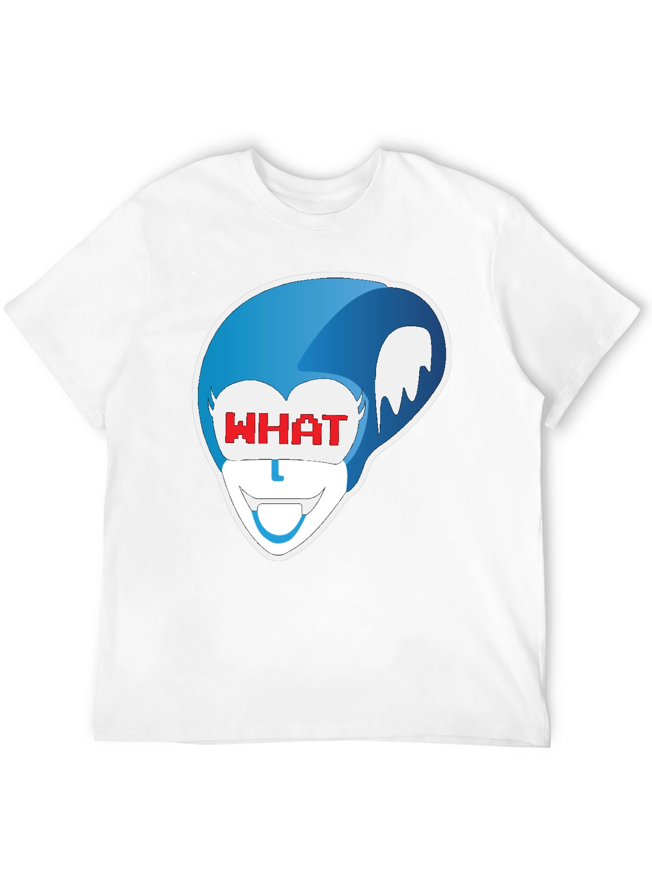 Black Blue Cartoon Character Graphic Black T-Shirt view 12