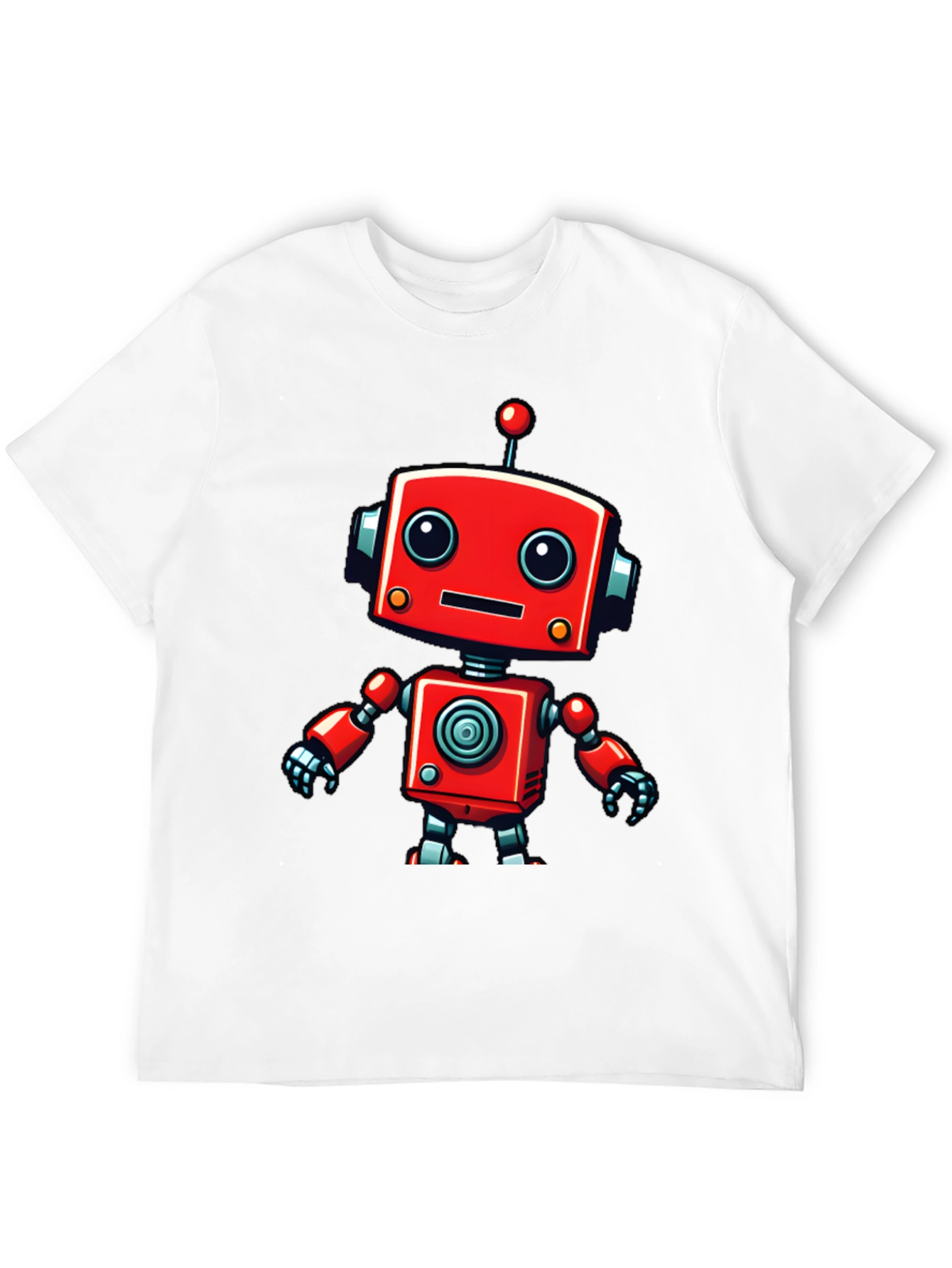 Black Cute Robot Graphic Tee - Fun & Stylish Black T-Shirt view 12