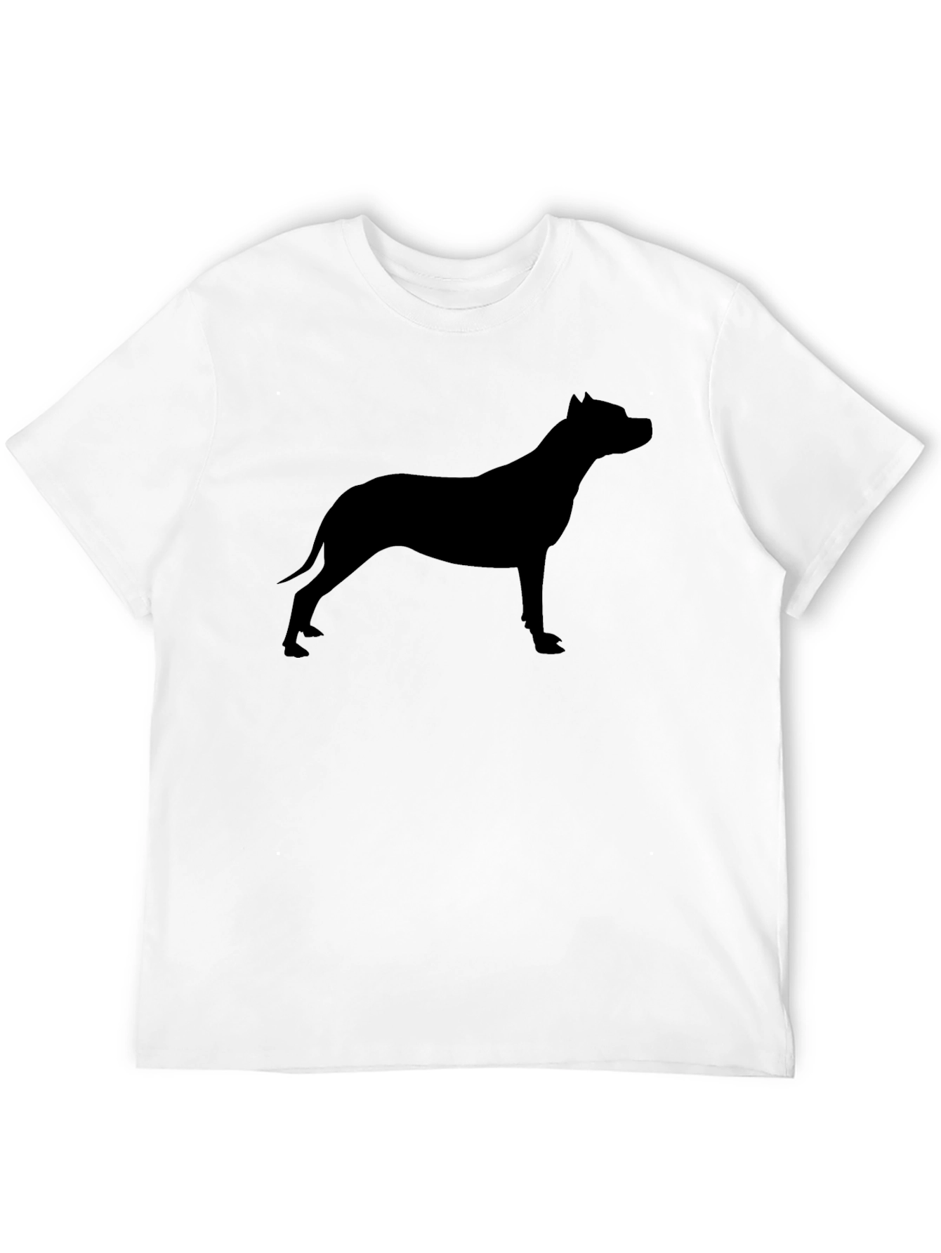Black Pitbull Silhouette Graphic Tee - 12