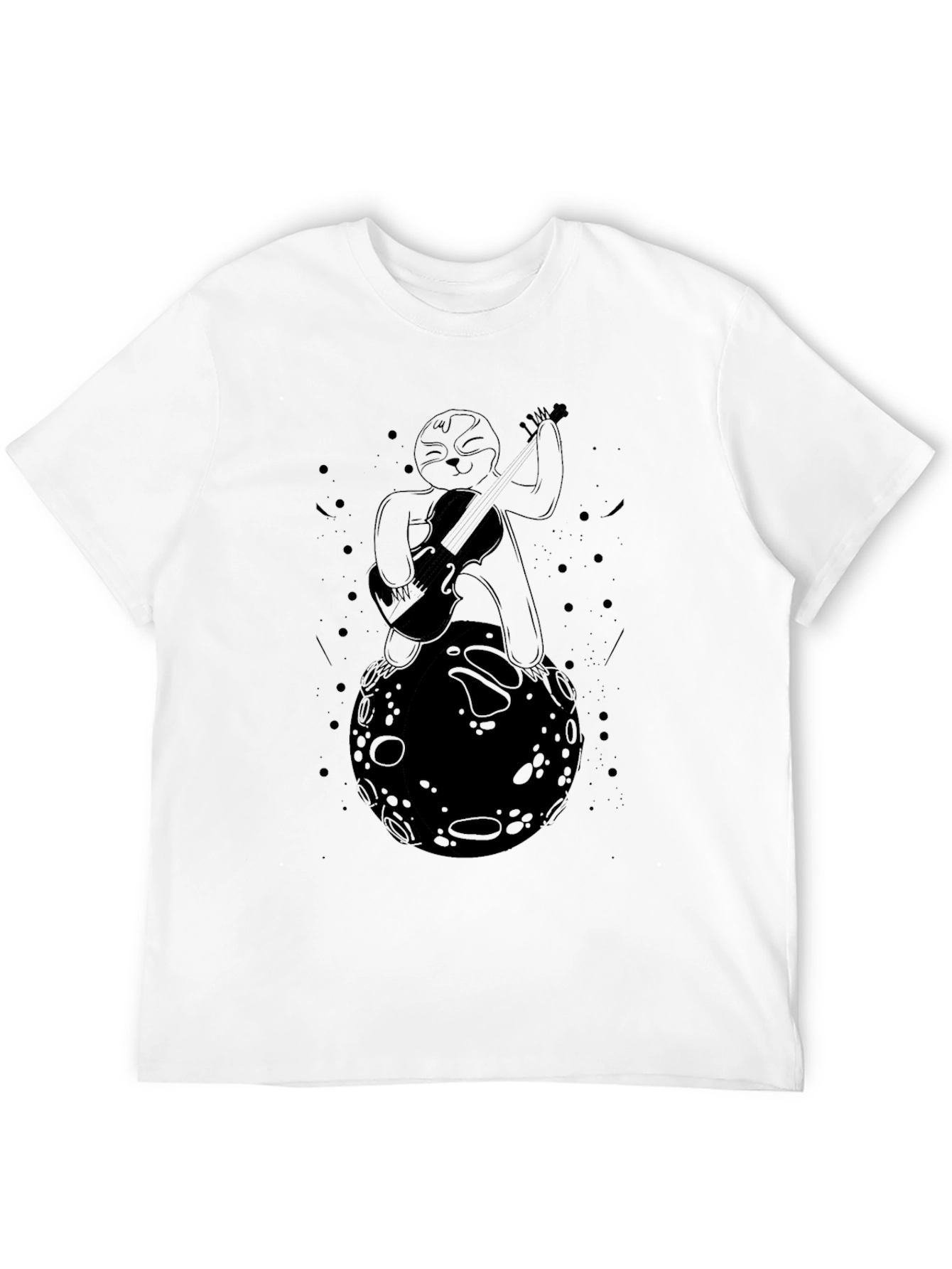 Black Sloth on the Moon Graphic T-Shirt view 12
