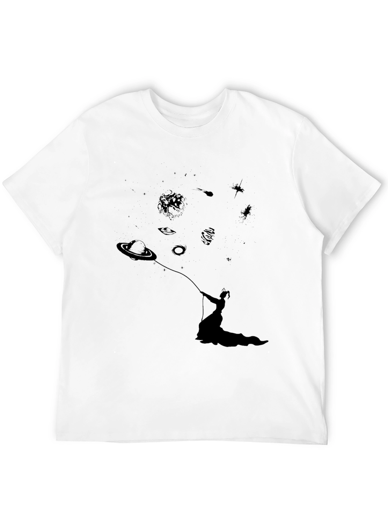 Black Cosmic Dreamer Graphic Tee view 12