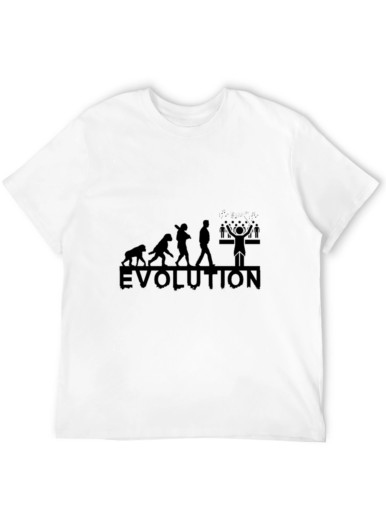 Black Evolution Graphic T-Shirt - Black Crew Neck Tee view 12