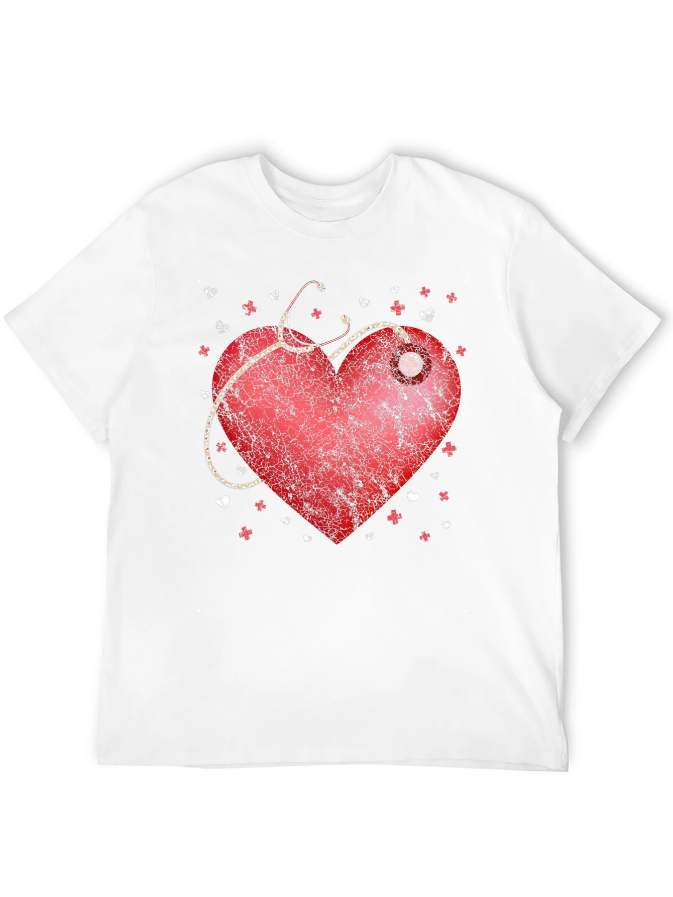 Black Heart Stethoscope Black T-Shirt Nurse Doctor view 12