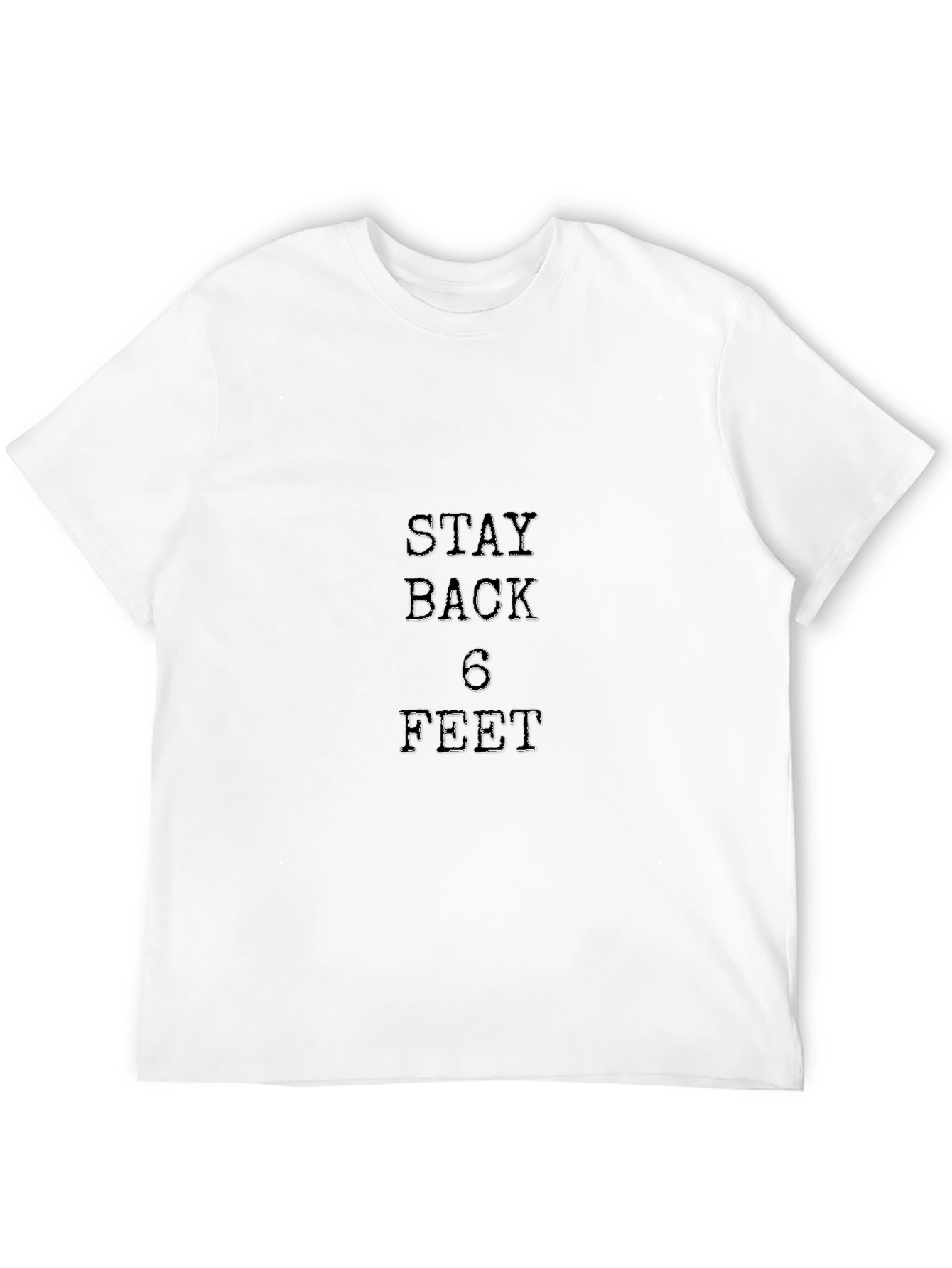 Black Stay Back 8 Feet Graphic Tee - Social Distancing Shirt view 12
