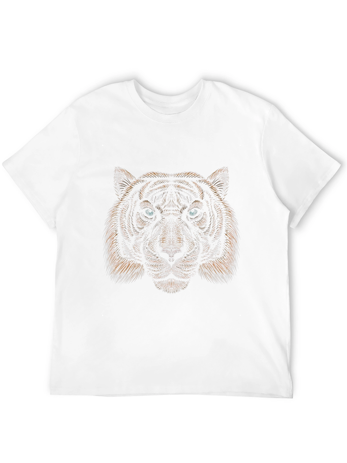 Black Tiger Face Graphic Black T-Shirt - Men's Fashion view 12