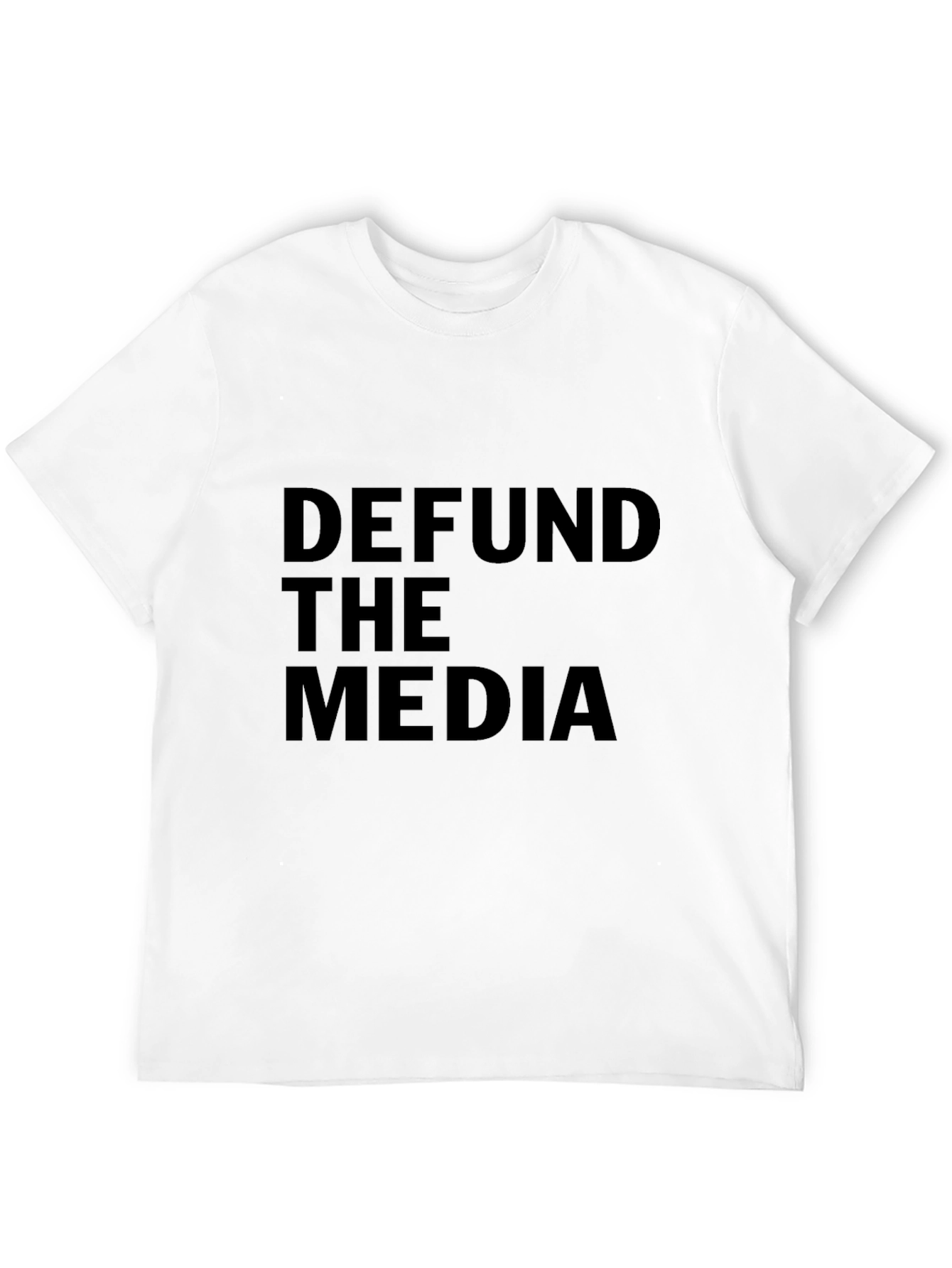 Black Defund the Media Graphic T-Shirt - Political Statement Tee view 12