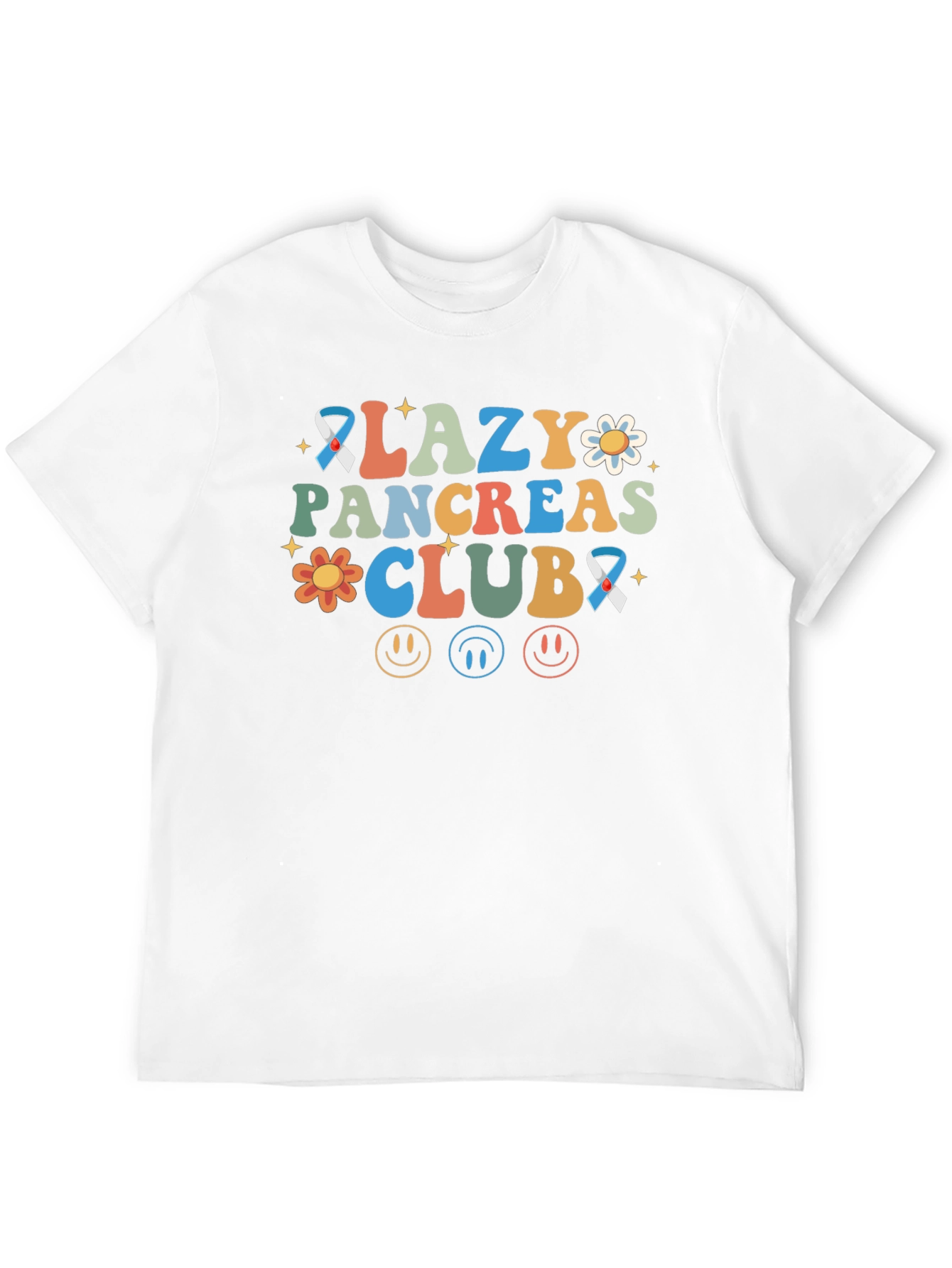 Black Lazy Pancreas Club T-Shirt - Diabetes Awareness view 12