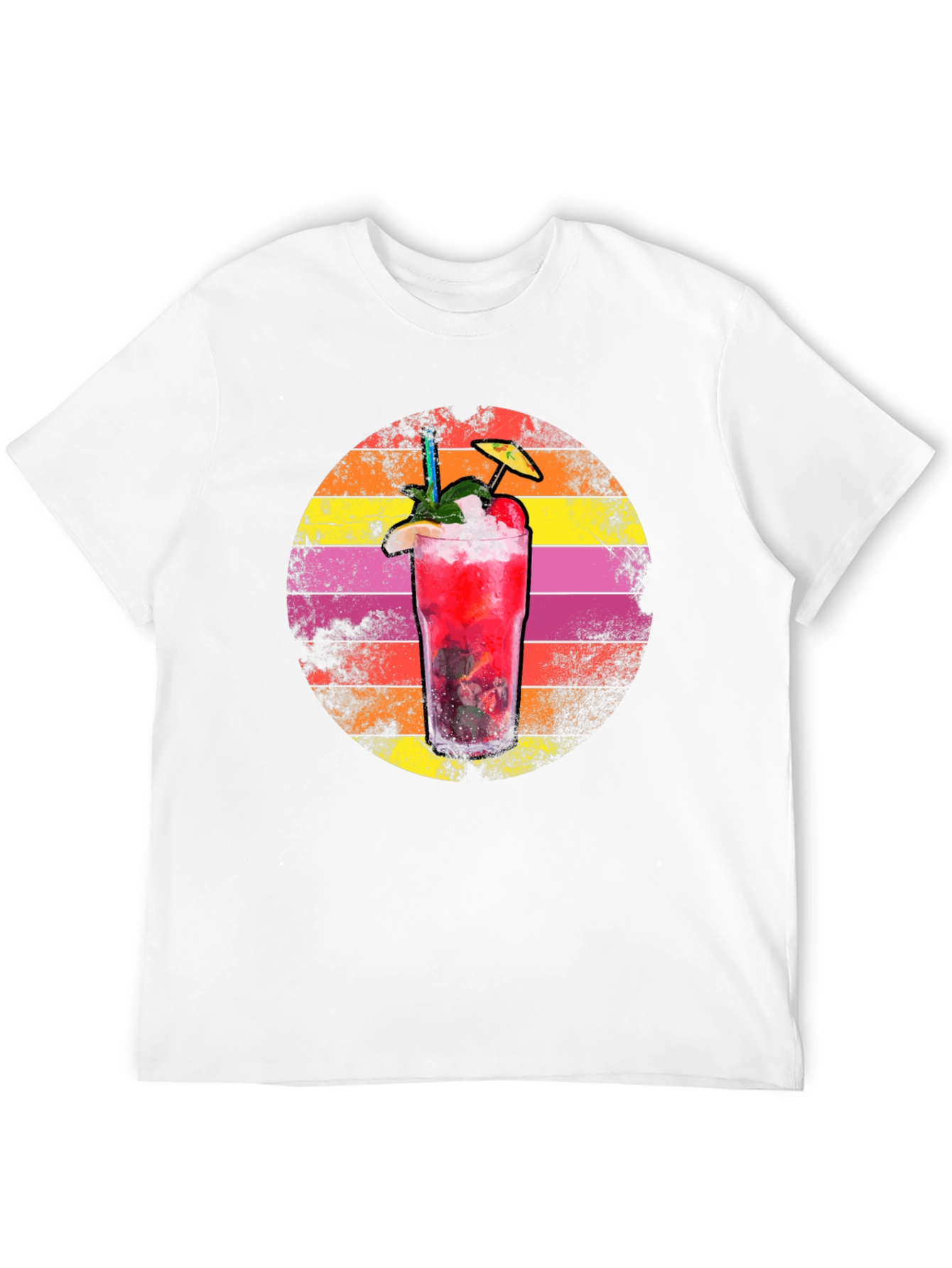 Black Retro Cocktail Graphic Tee - Summer Vibes view 12