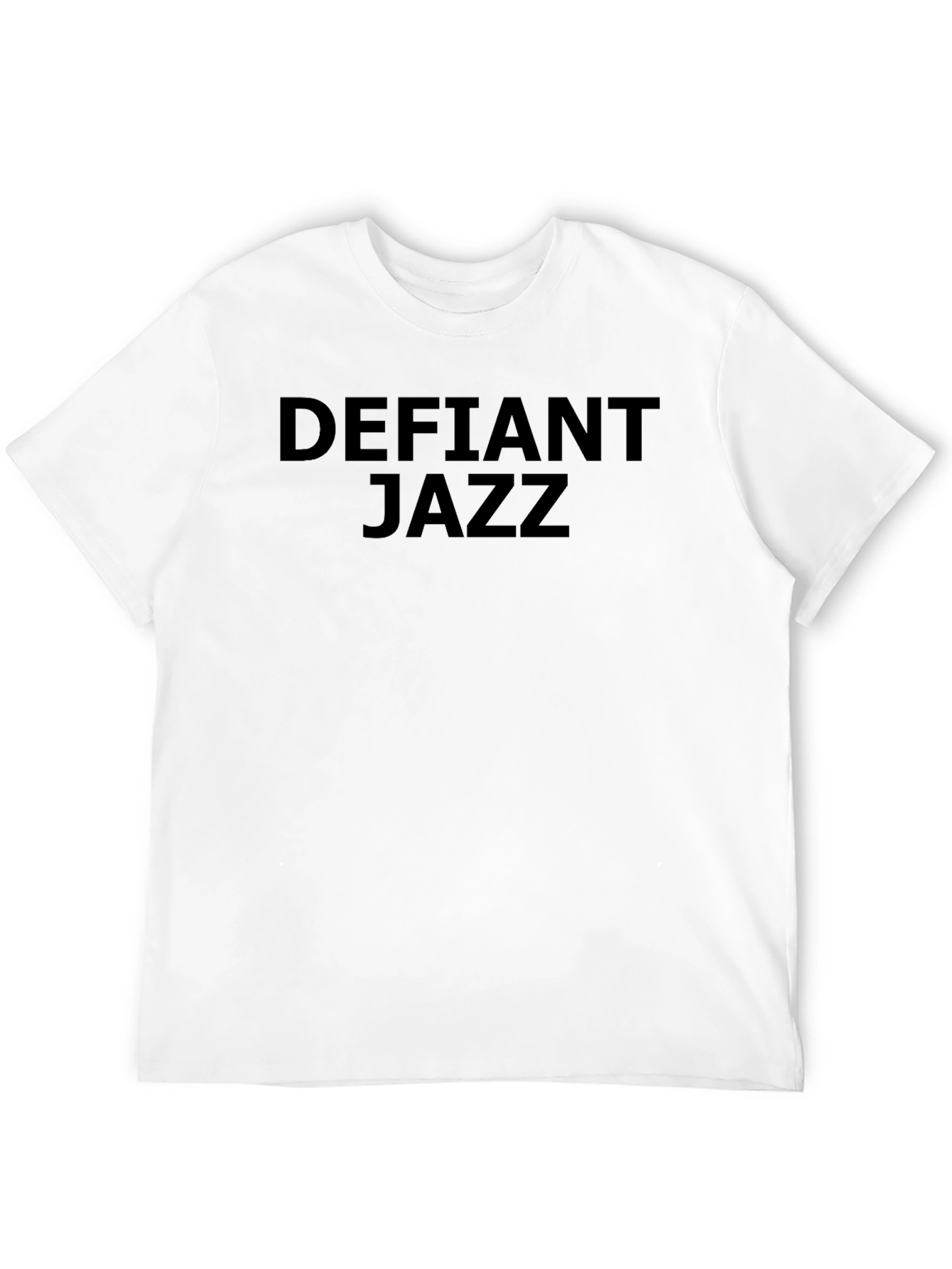 Black Defiant Jazz Graphic Tee - Classic Black Cotton T-Shirt view 12