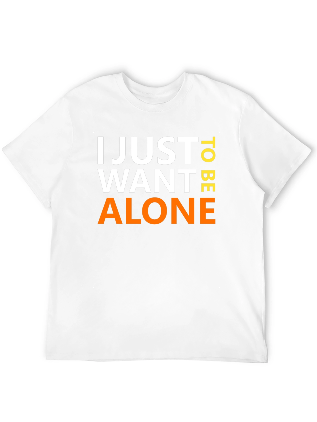Black I Just Want To Be Alone Graphic T-Shirt view 12