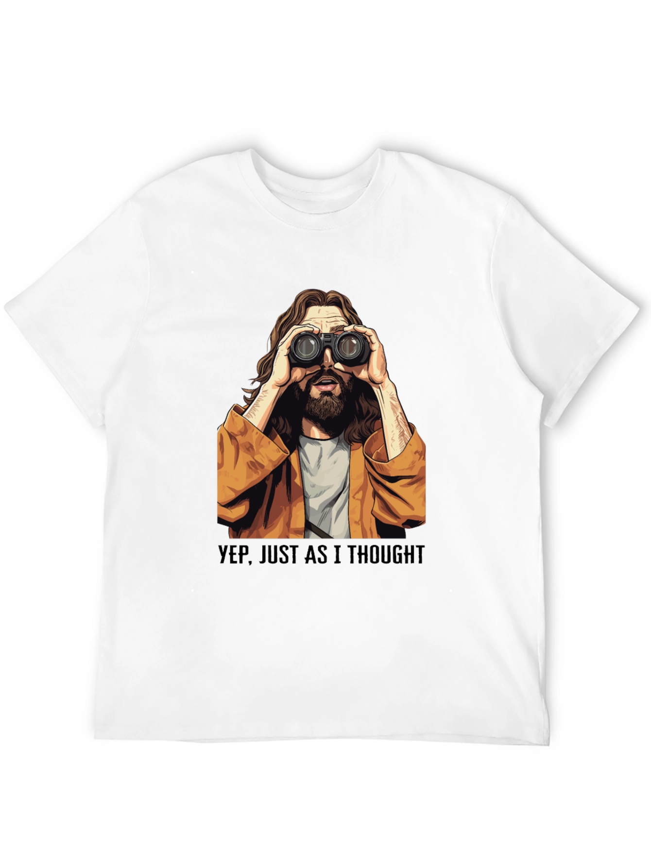 Black Binocular Jesus T-Shirt - Funny Graphic Tee view 12