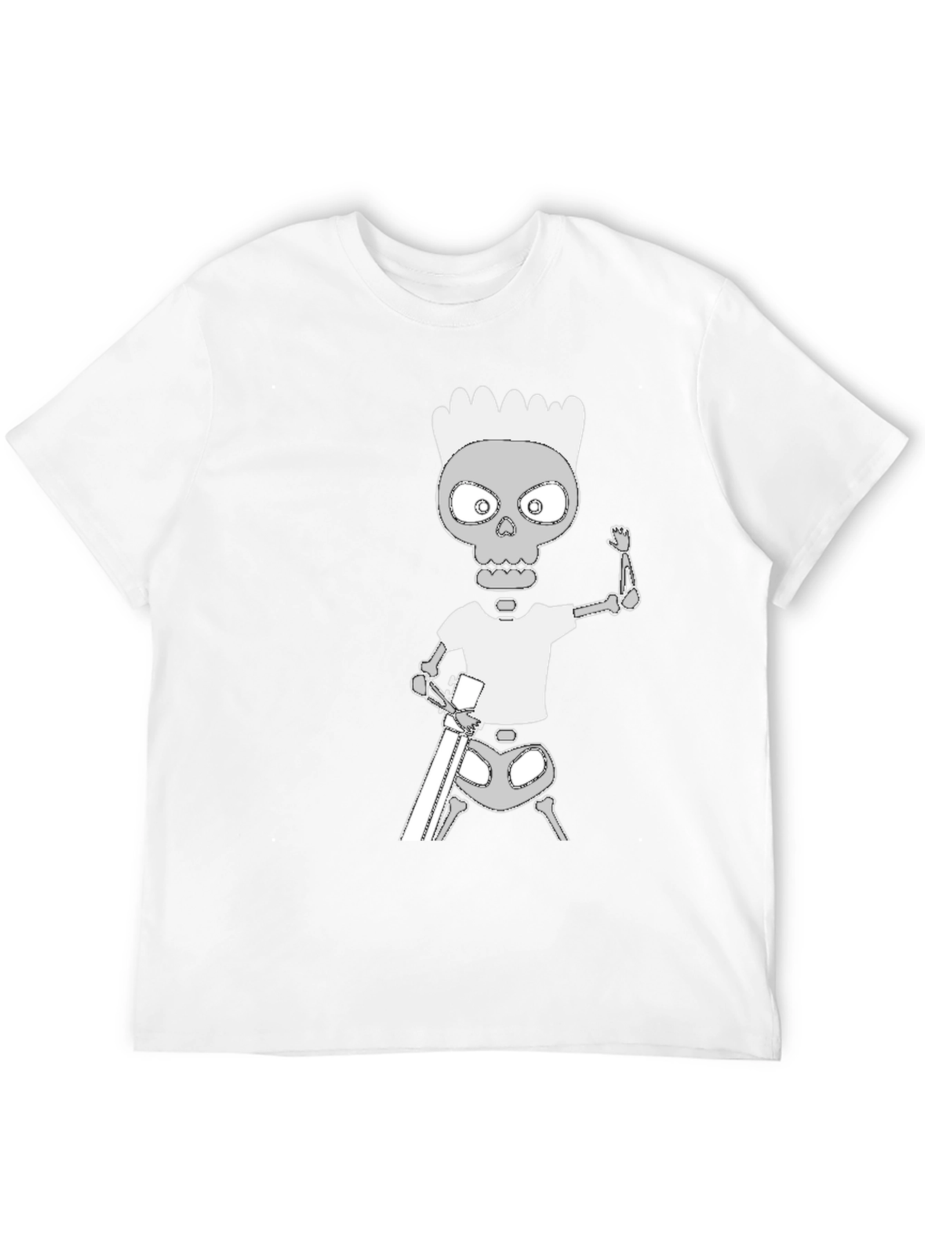 Black Skeleton Bart Simpson Graphic Tee - Black view 12