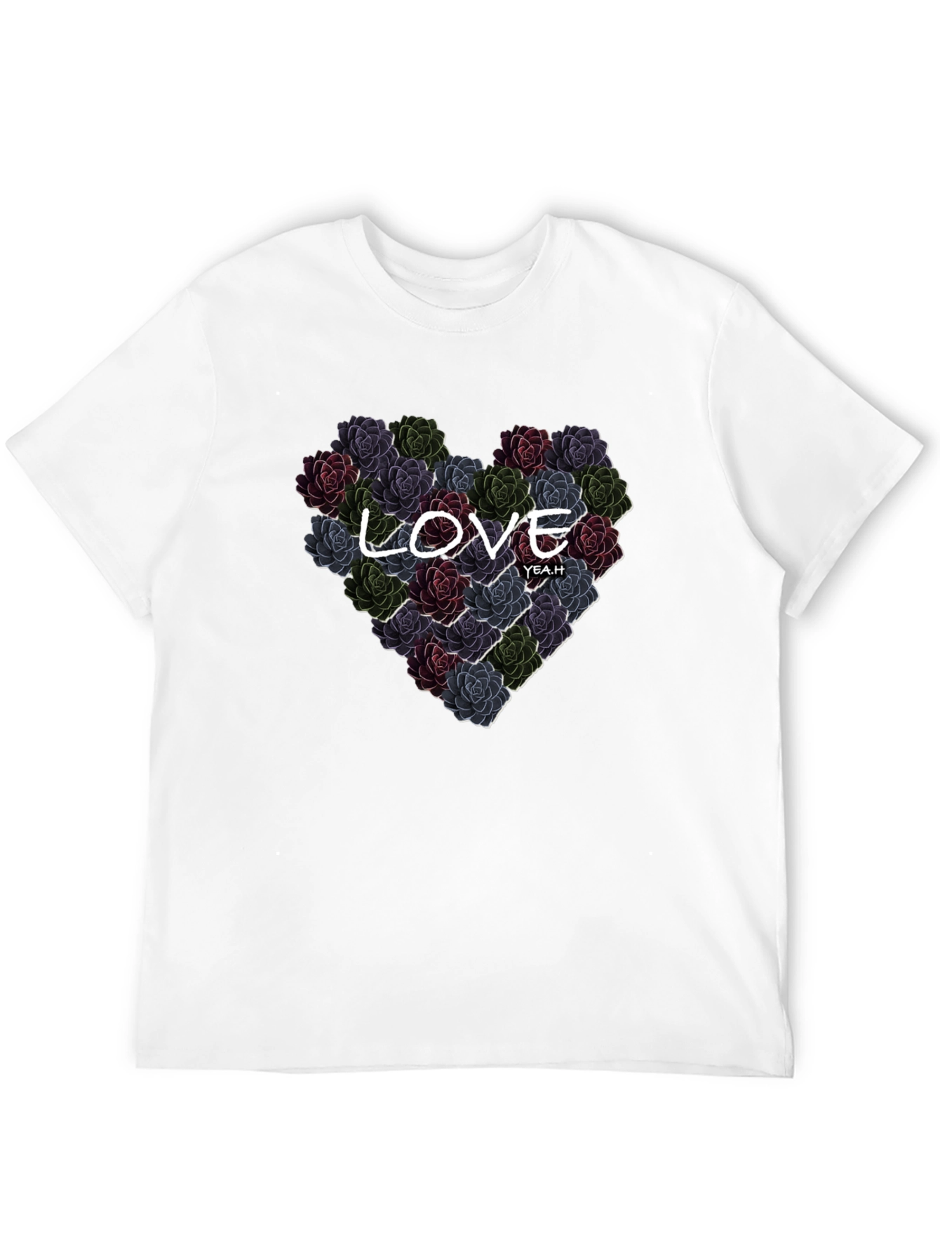 Black Floral Heart Love T-Shirt - Stylish Graphic Tee view 12