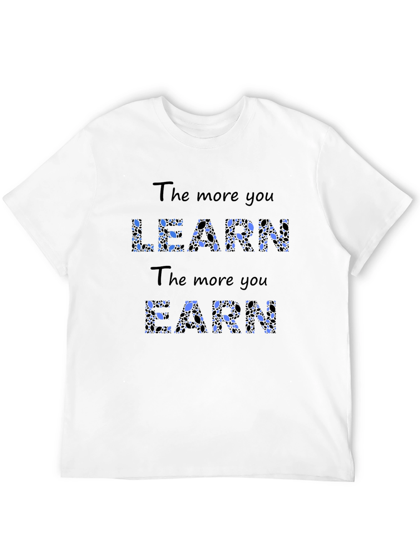 Black The More You Learn Black T-Shirt view 12