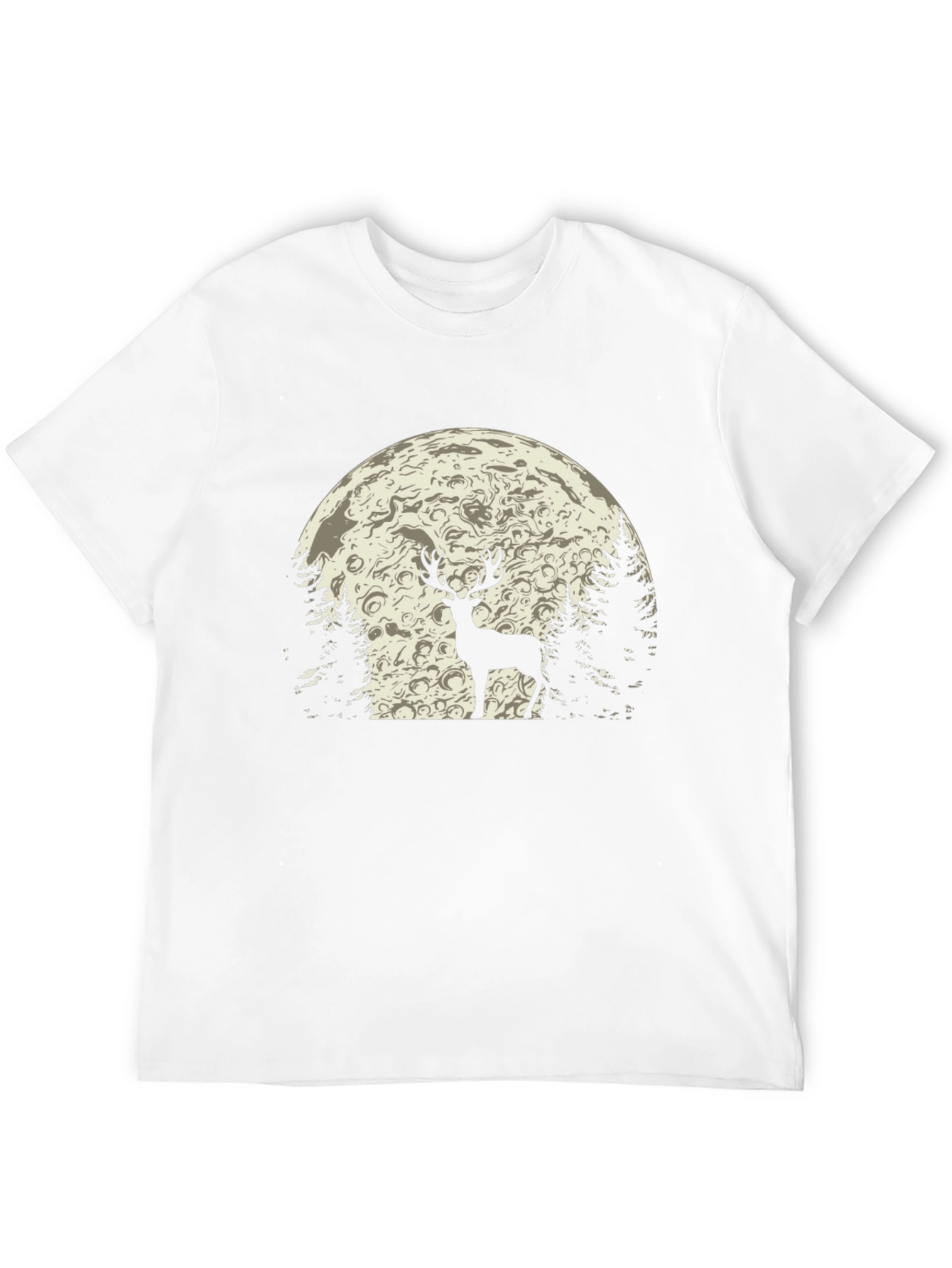 Black Deer in Moonlight Graphic T-Shirt view 12