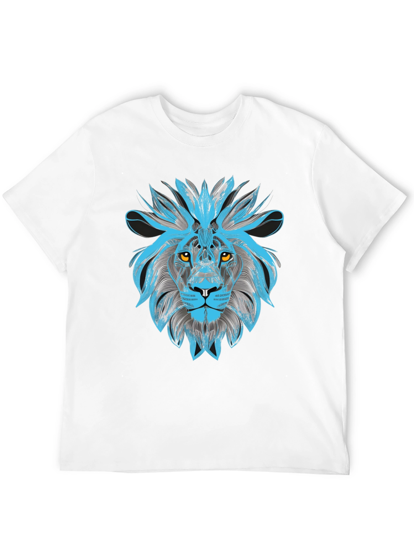 Black Lion Graphic Print Crew Neck T-Shirt view 12