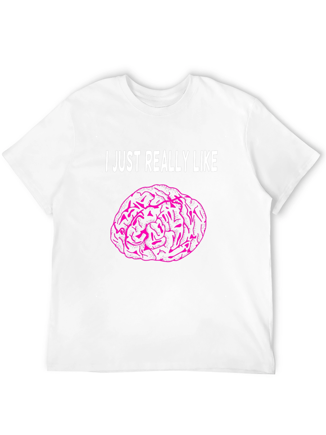 Black I Just Really Like Brains T-Shirt view 12