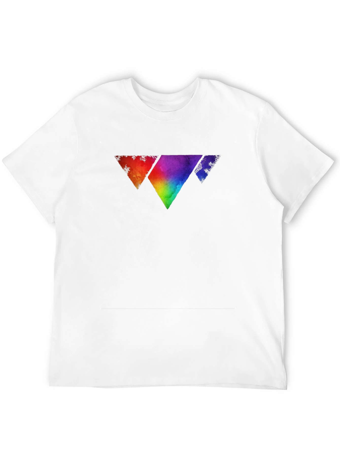 Black Rainbow Triangle Graphic Tee - Men's Black T-Shirt view 12