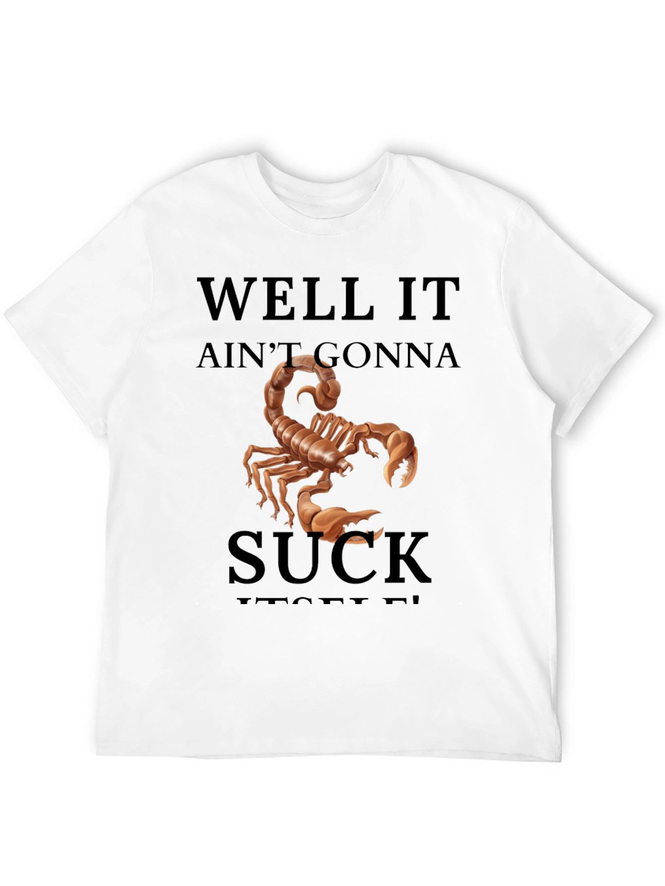 Black Well It Ain't Gonna Suck Scorpion Graphic Tee view 12