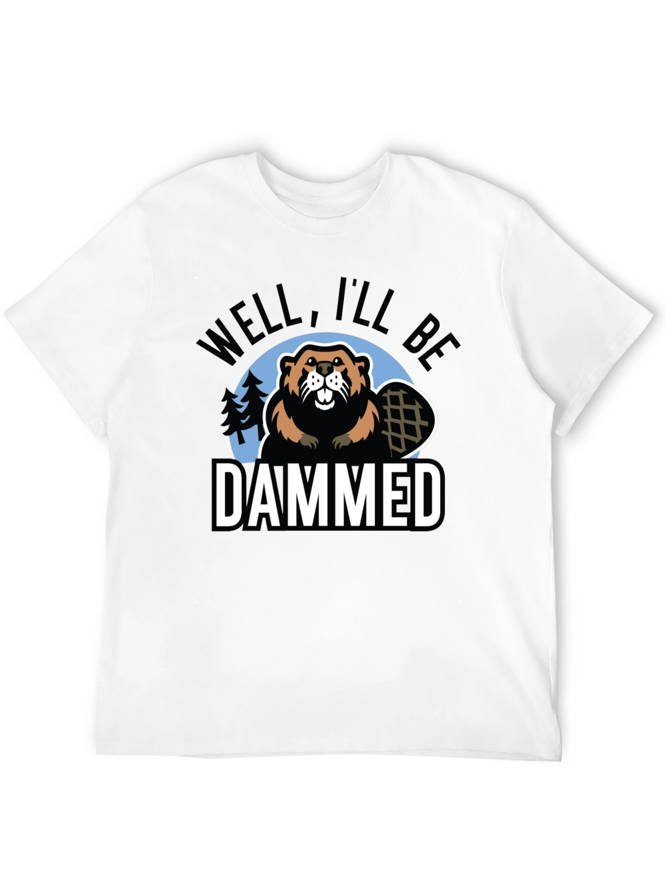 Black Well I'll be Dammed Beaver Graphic Tee - Black Cotton view 12