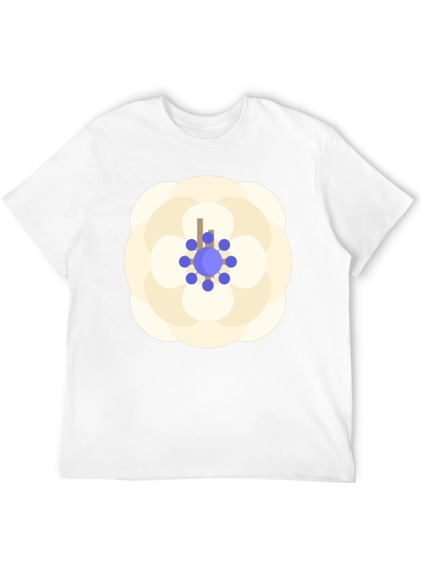 Black Black T-Shirt with Floral Emblem Design view 12