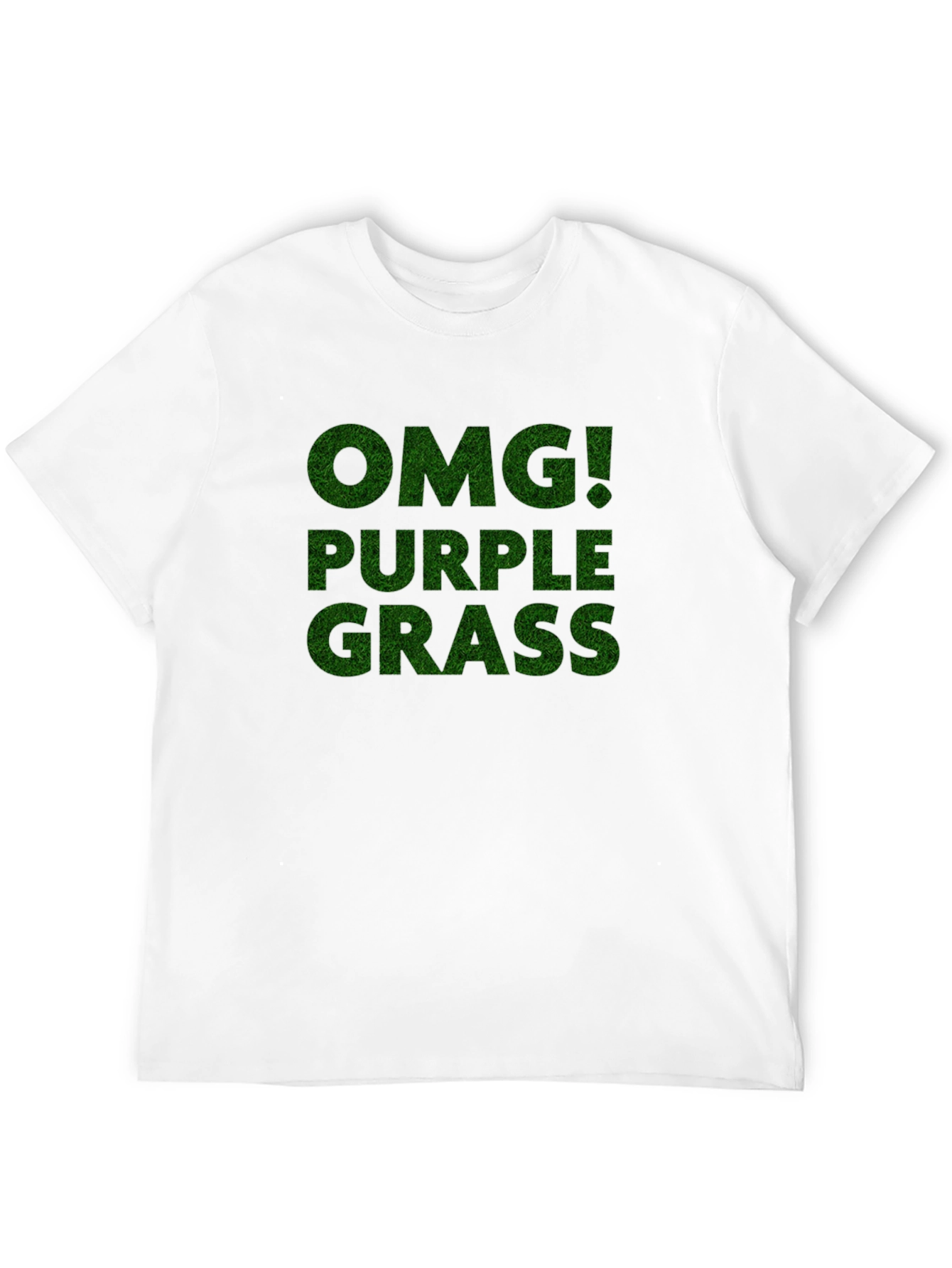 Black OMG! Purple Grass Novelty Graphic T-Shirt view 12