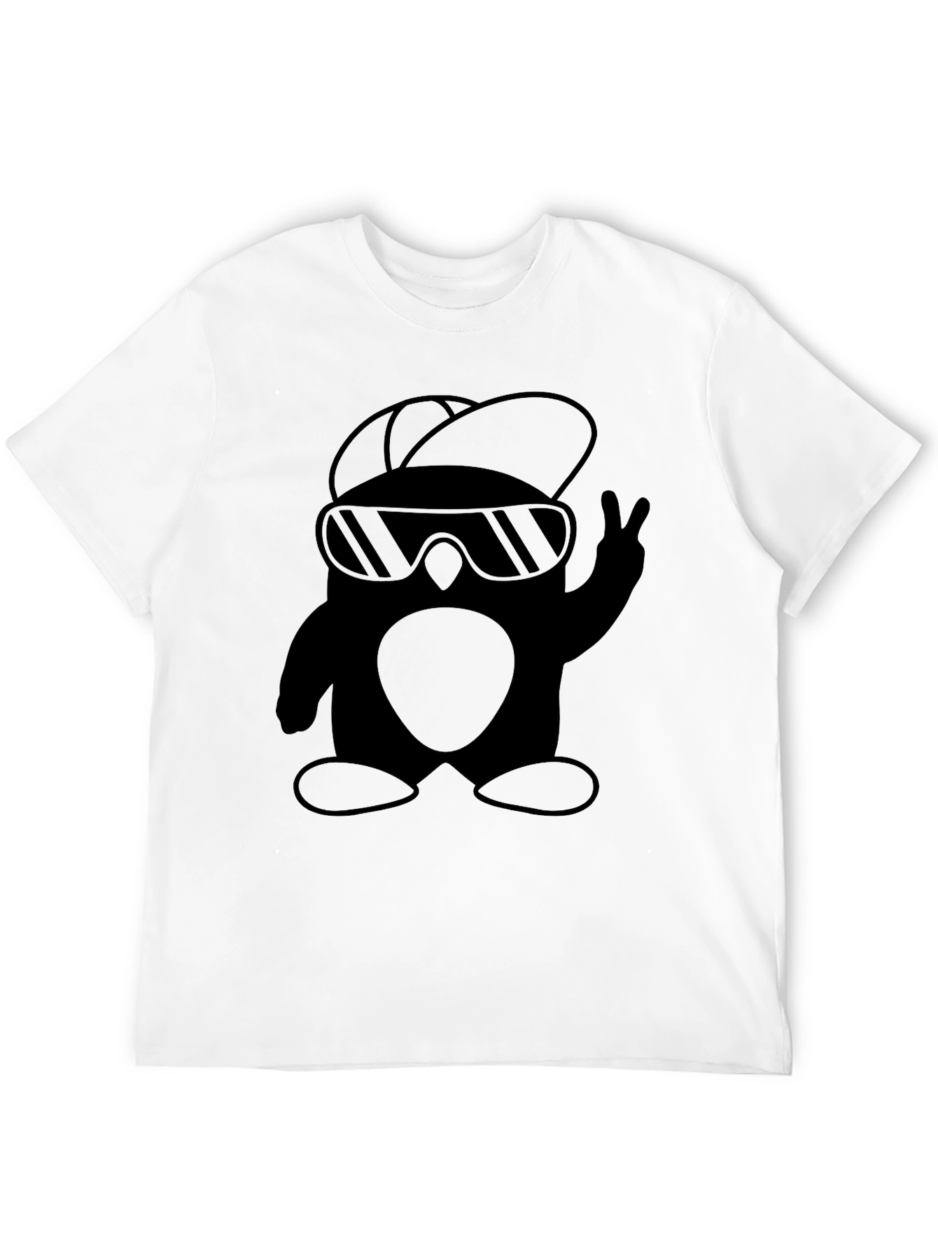 Black Cool Penguin Tee view 12
