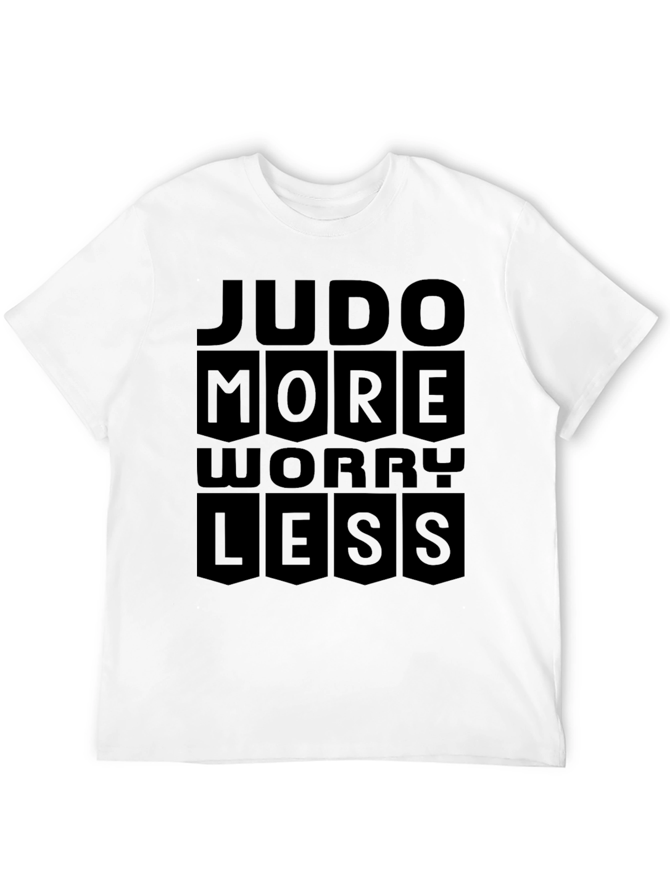Black Judo More Worry Less Black Graphic T-Shirt view 12