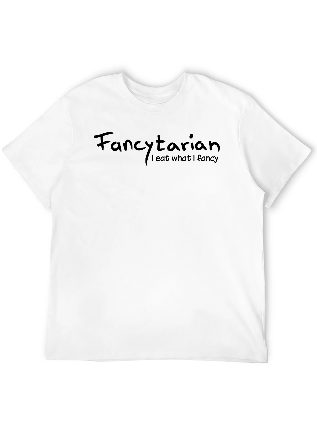 Black Fancytarian T-Shirt - I Eat What I Fancy - Novelty Tee view 12