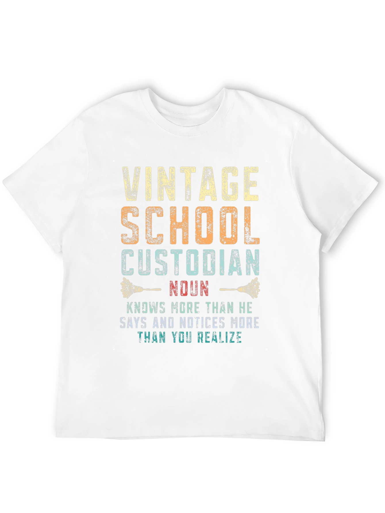 Black Vintage School Custodian T-Shirt - Unique Gift! view 12