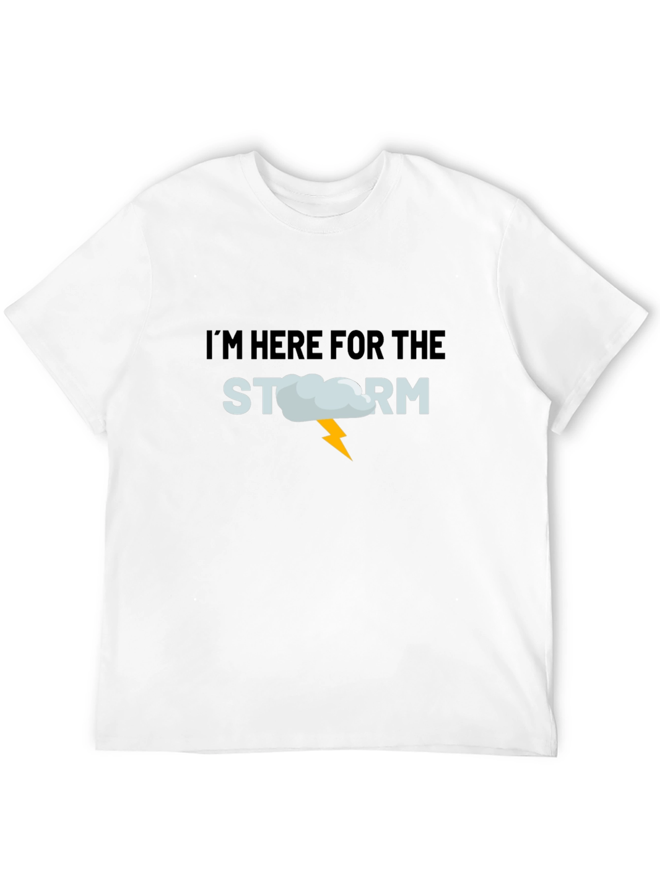 Black I'm Here For The Storm T-Shirt - Funny Weather Tee view 12